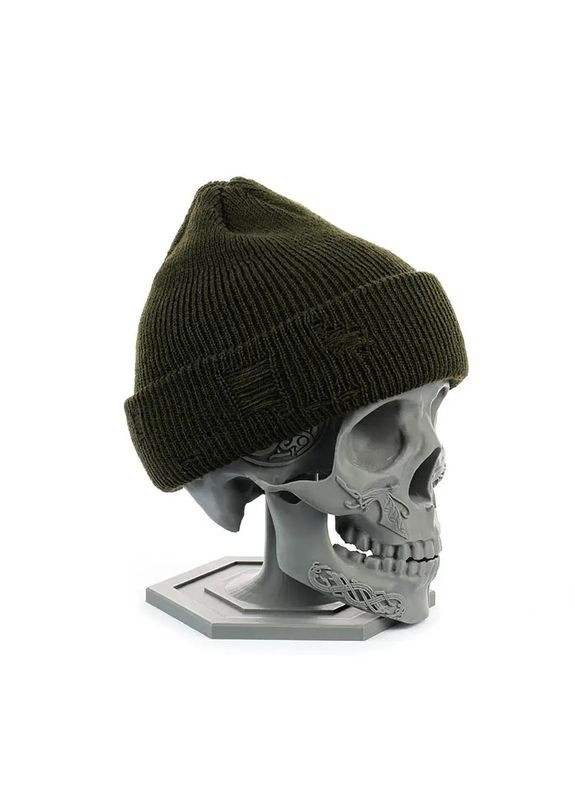 Рваная шапка-бини двухслойная Бомжатка No Brand (365814651)