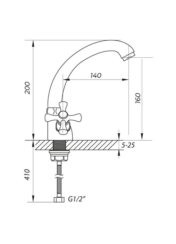 Смеситель для умывальника TLC 827 (ZX0079) Zerix (322002962)