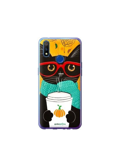 Чехол на Realme X Lite Осенний кот "4026u-2030-2448" Endorphone (365807748)