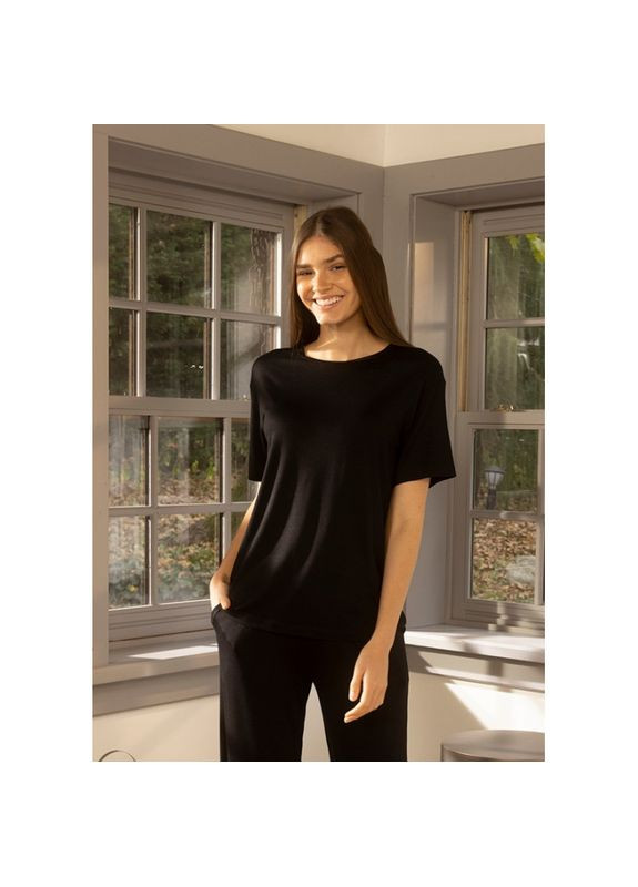 Чорний демісезонний домашній одяг футболка — baily siyah чорний Penelope