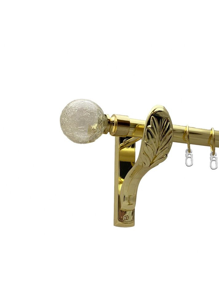 Карниз Сепия металлический однорядный ретро гладкая труба Золото 25 мм 160 см (00-00009782) ORVIT (300284273)