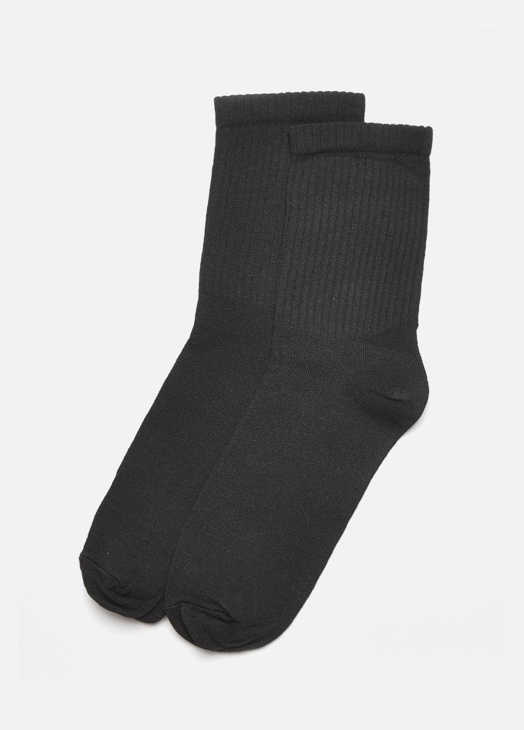 Чорні шкарпетки чоловічі демісезонні чорного кольору Let's Shop однотонні (301905398)