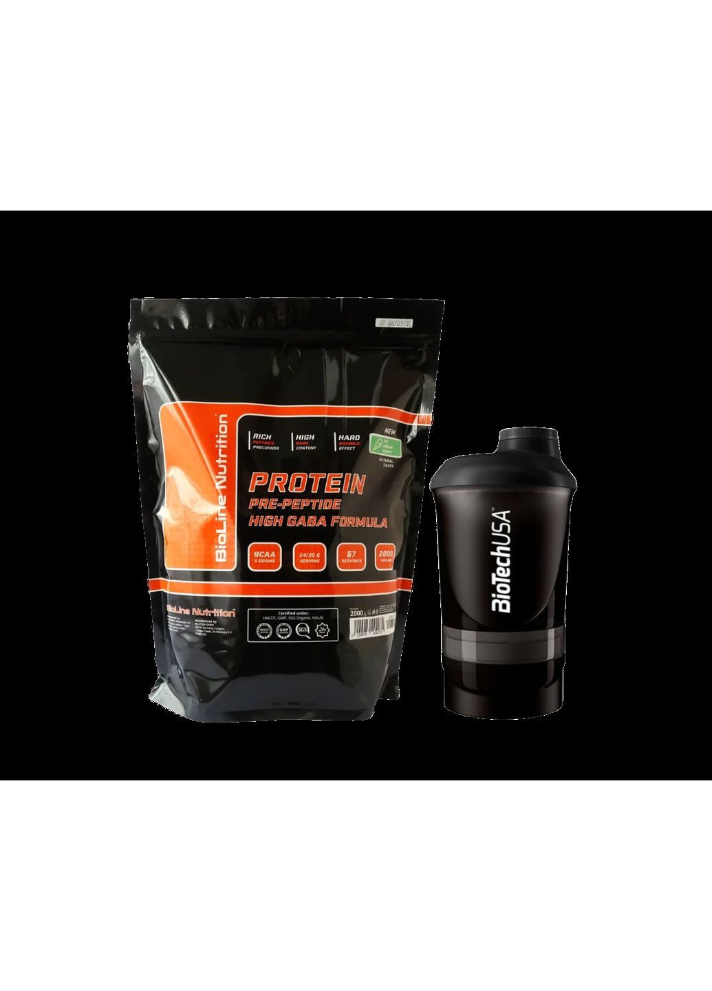 Протеин 2кг. Вкус Мороженое пломбир + шейкер BioLine Nutrition (369769952)