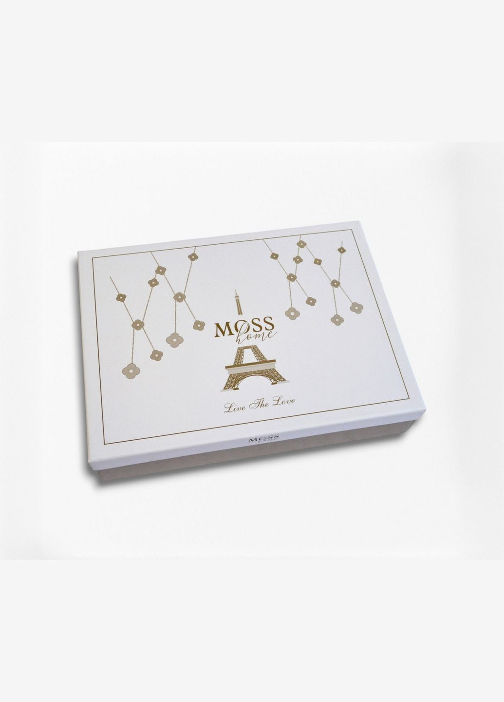 Подарочный набор полотенец, 3 шт. с вышивкой Van Cleef Moss белый