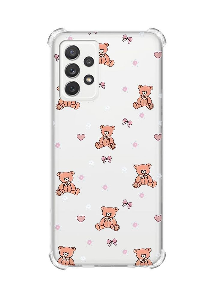 Чехол с утолщёнными углами на Samsung Galaxy A72 (A725) Ведмежата (принт 418) Creative (361111863)