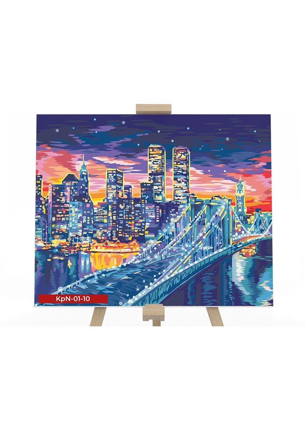 Картина для малювання за номерами Міські вогні 40х50см (KPN-01-10U) Danko Toys (365546106)