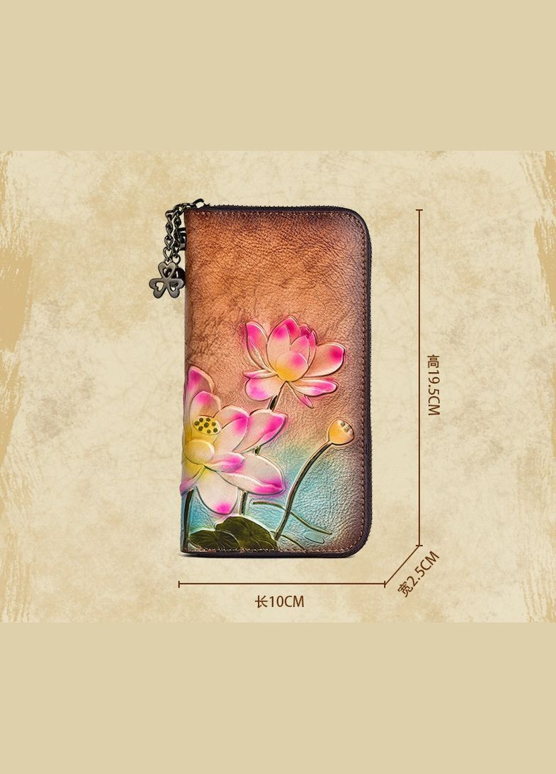 Кошелек клатч женский из натуральной кожи тисненый цветок красивый стильный модный Me 88006 (336550967)