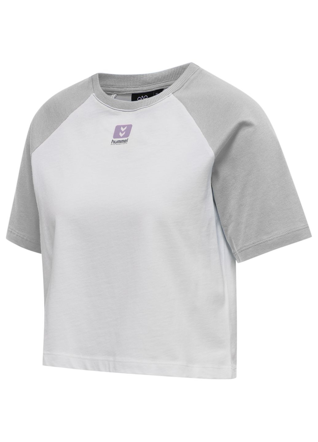 Футболка с логотипом для женщины 213648 белый, серый Hummel - (263130593)