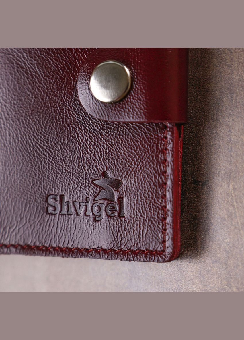 Классическое кожаное портмоне 16505 Shvigel (329150887)