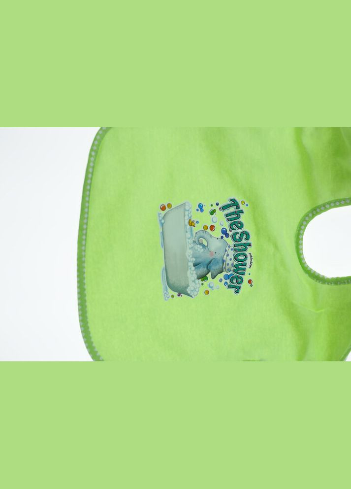 Нагрудник трикотажний на зав'язках 25*30 см Слоник зелений 9м+ (39199) BABYKROHA (312269559)