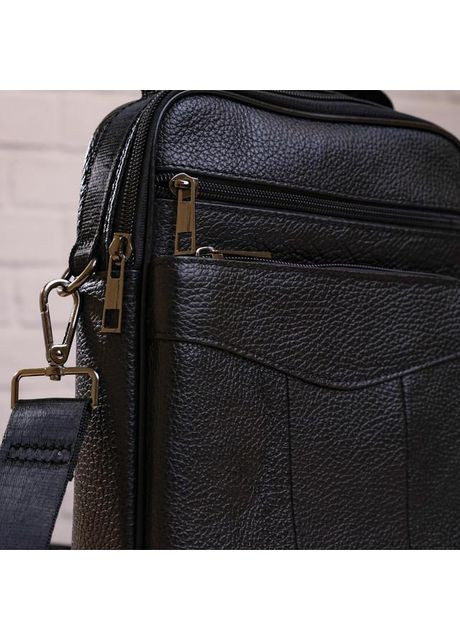 Сумка планшет через плечо мужская из натуральной кожи маленькая Черный 36456 Vintage (361348719)