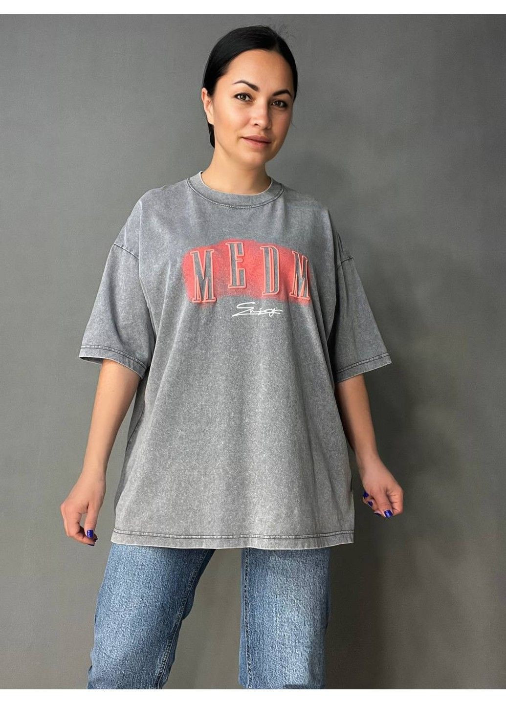 Футболка жіноча YUJIE YISHANG 160 оверсайз тай-дай великі розміри No Brand - (329655366)