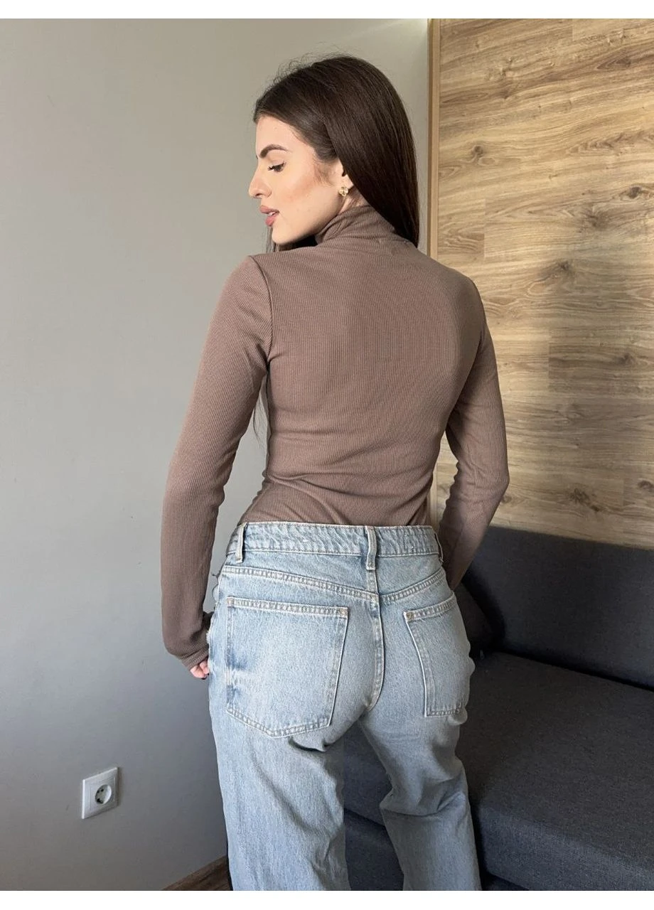 Теплий однотонний боді в рубчик Fashion (382590734)