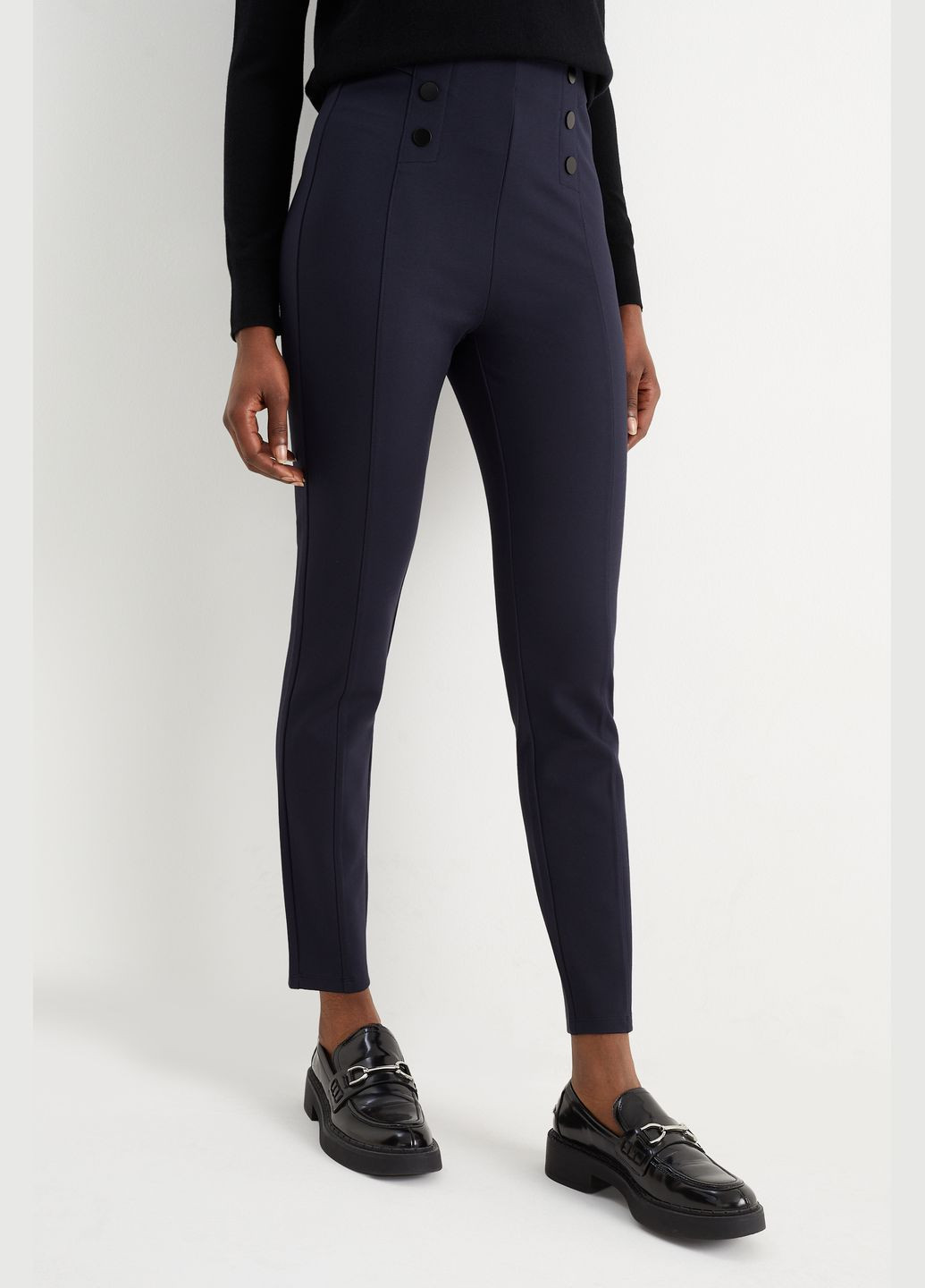 Темно-синие демисезонные леггинсы из вискозы C&A