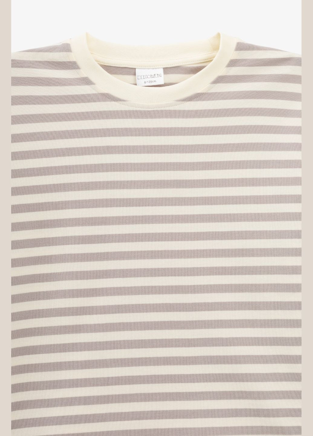 Комбинированная летняя футболка с узором для девочки 137 116 см. молочно-серый shop (2000990975485) Lizi Kids