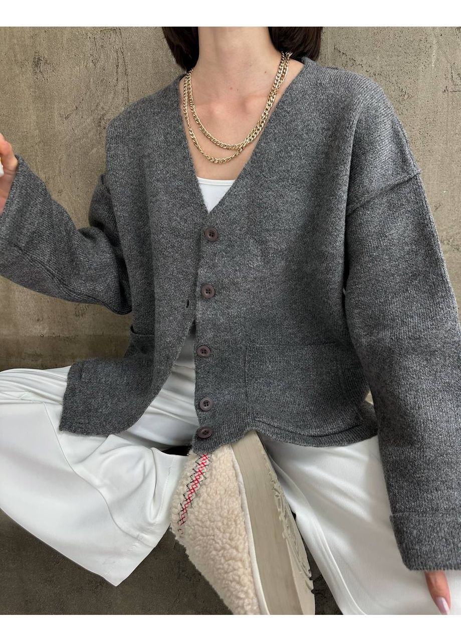 Серый демисезонный кардиган Avanti