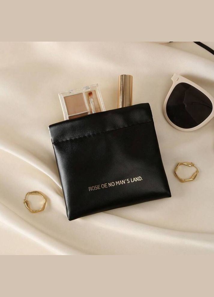 Набір косметичок портативні 2 шт для зберігання аксесуарів, футляри для дрібниць розмір 14х18 і 11х12 см чорні No Brand (337668885)