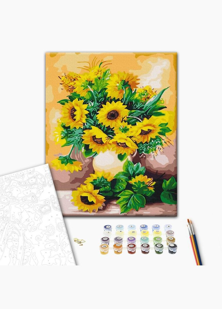 Картина за номерами Букет соняшників 40 х 50 BS66137 Brushme (348359802)