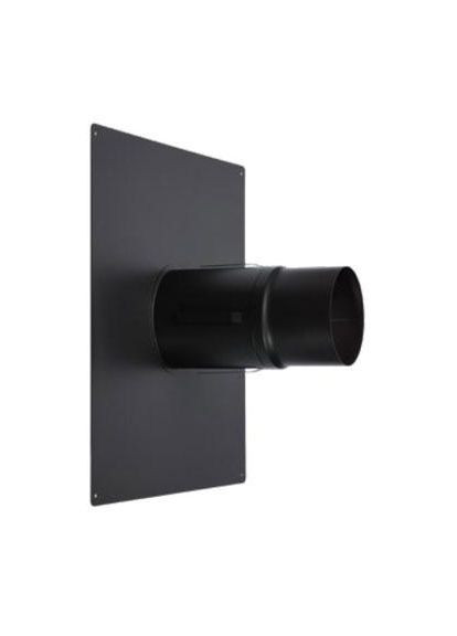 Розета квадратная с двустенной вставкой Ø 150 черная сталь 2 мм Darco (370385075)