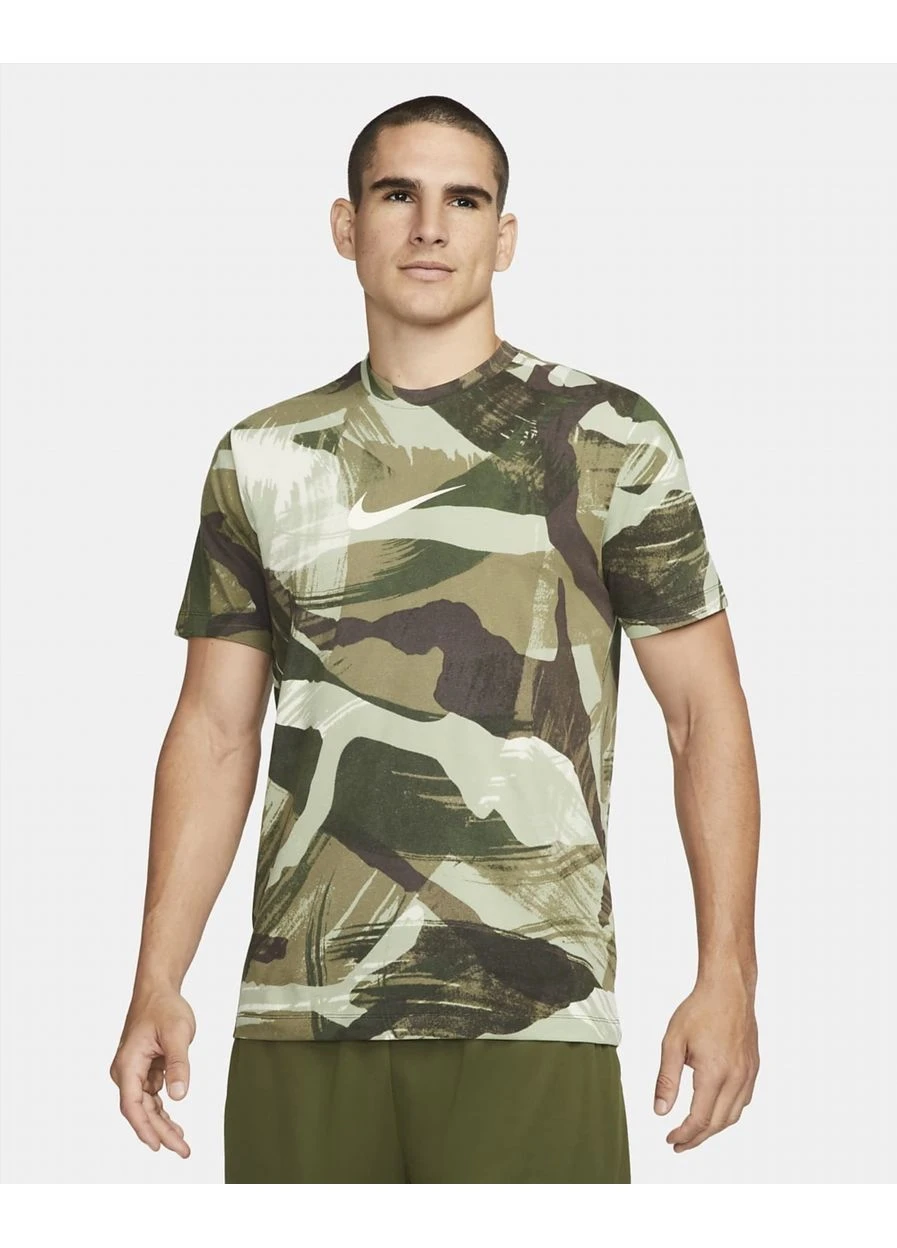 Комбинированная футболка dri-fit camo/green dr7571-386 Nike