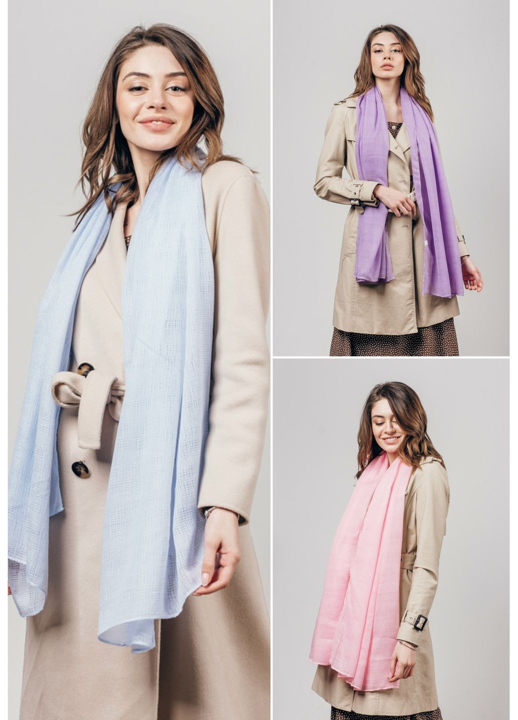 Весенний шарф, палантин (комплект 3 шт.) Famo (324101887)