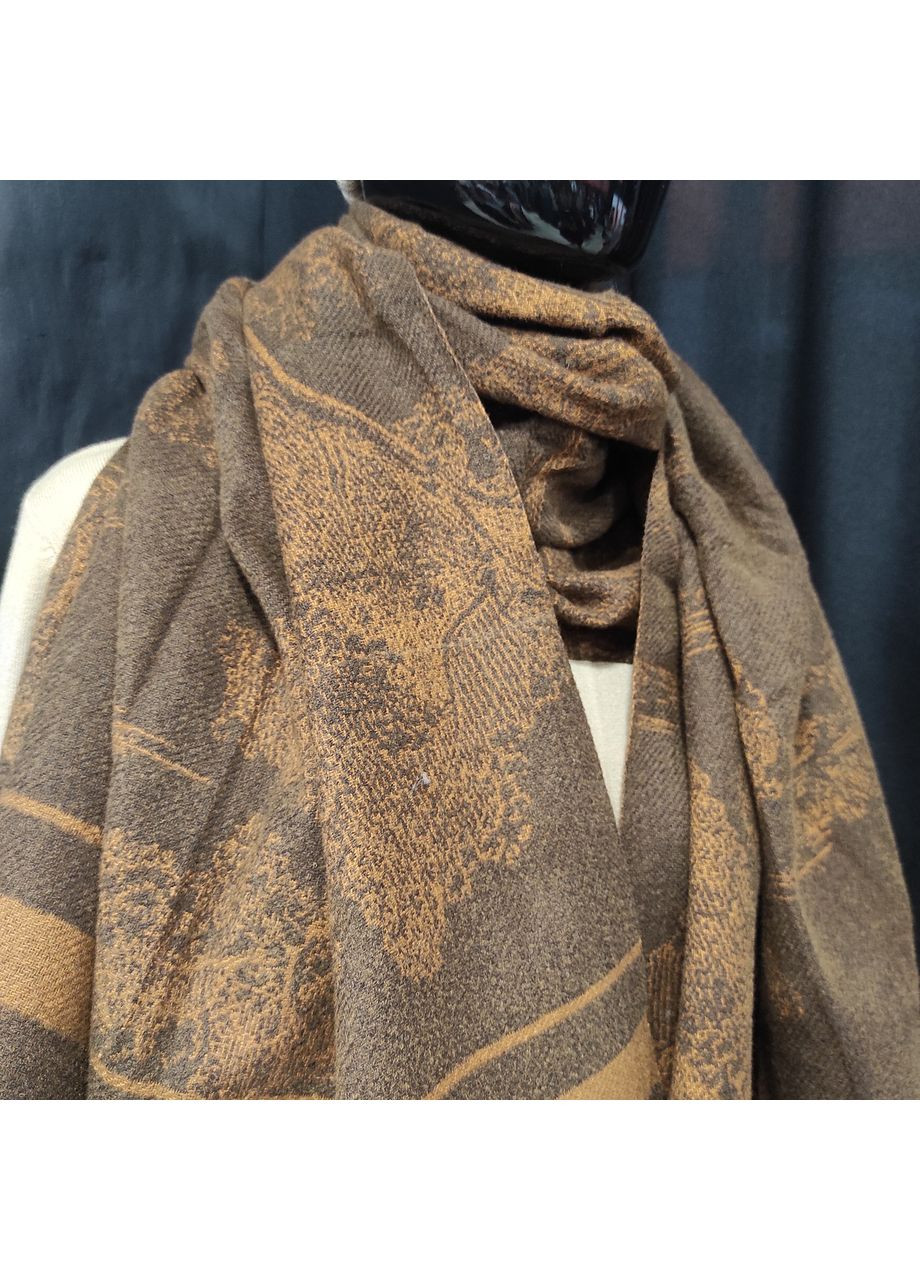 Палантин женский широкий теплый узор дерева No Brand (369012327)