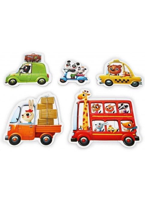 Пазли 5 в 1 Машинки 20 елементів (13784) Puzzlika (364112659)