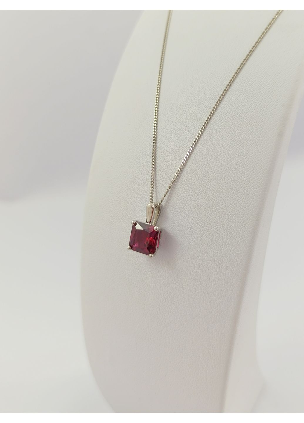 Срібне кольє з гранатом "Nano" ПК104/с No Brand Кольє (356180656)