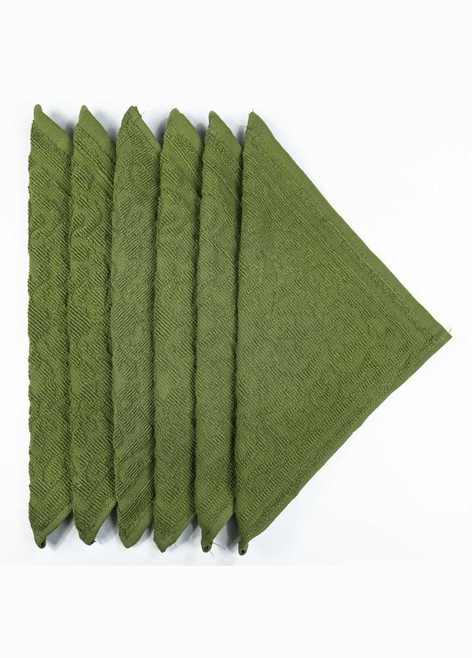 GM Textile кухонна жакардова серветка 25х25см 380 г/м2 (зелений) зелений виробництво -