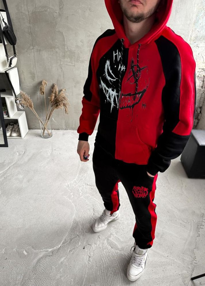 Спортивний костюм утеплений дтф на флісі худі штани No Brand (323460529)