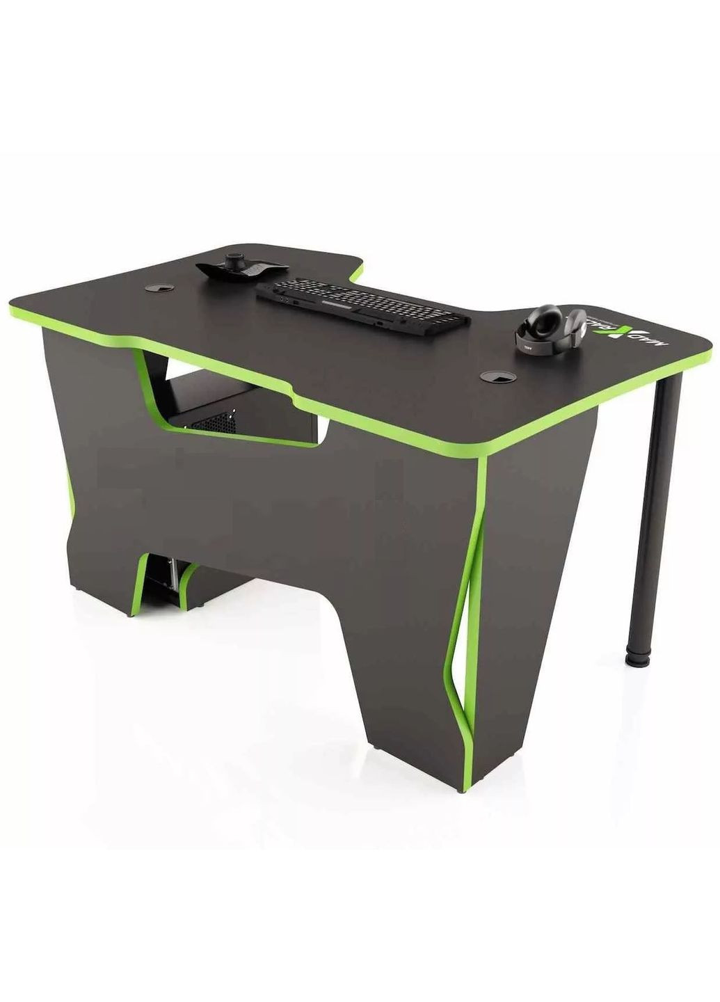 Компьютерный стол, Геймерский стол COMFORT GT12 (120 см) черно-зеленый No Brand (353497890)