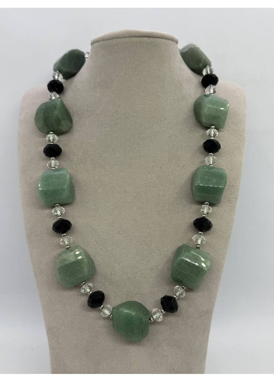 Намисто з авантюрину 20*25*15 мм 45 см Зелений No Brand (363829870)