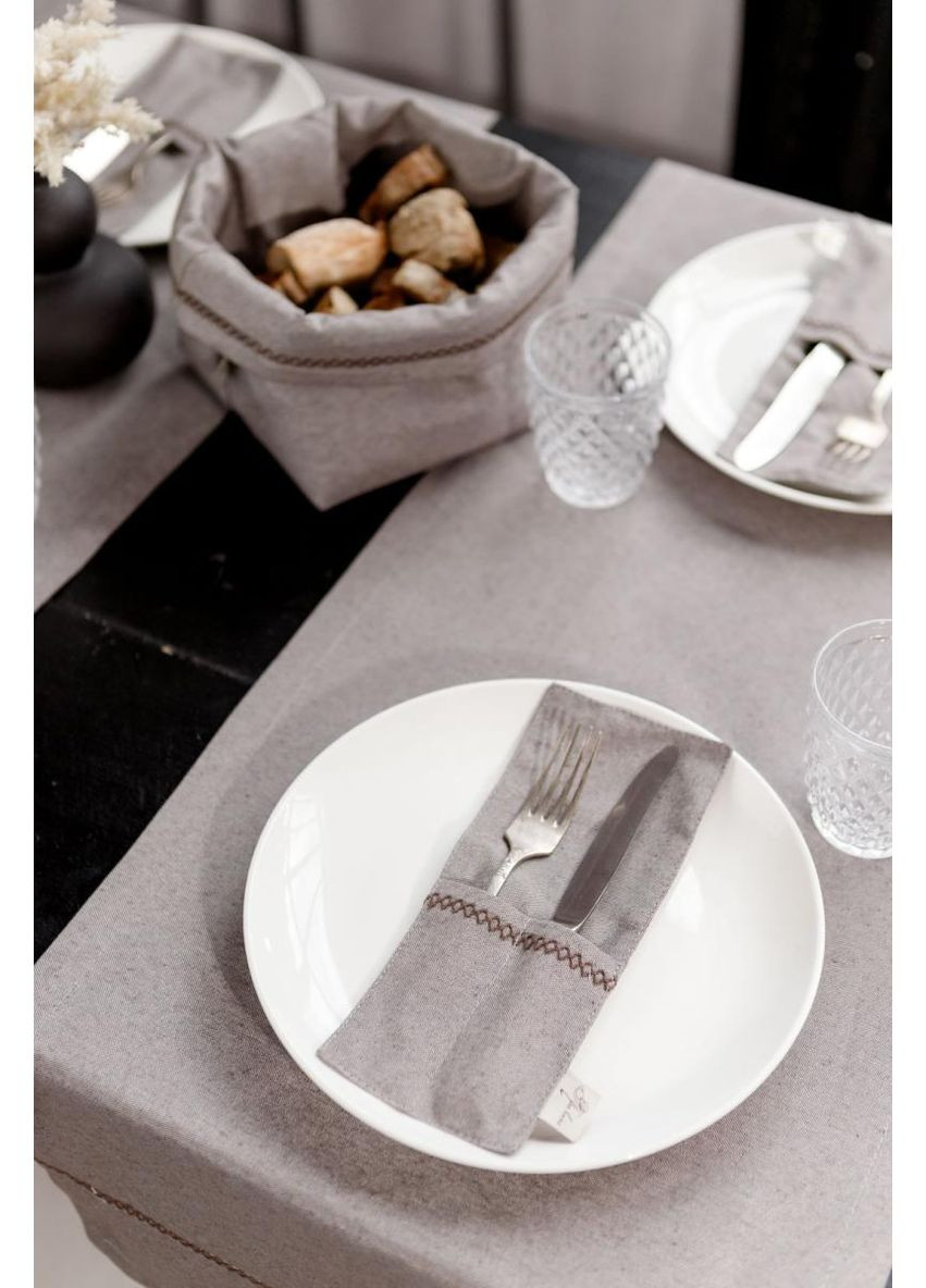 Ранер на стол RINO коричневый декор для гостиной или столовой текстильное изделие ProDobro (369377923)