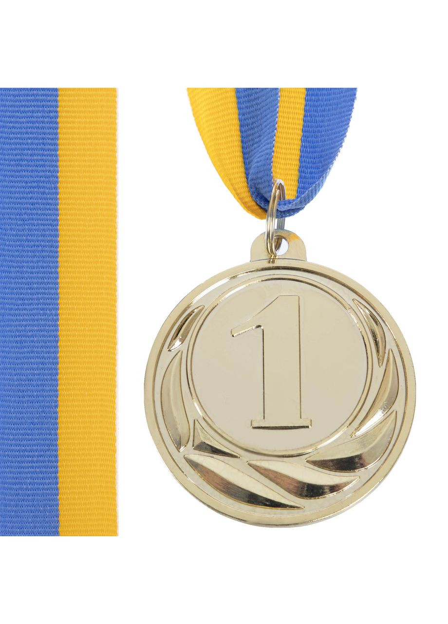 Медаль спортивна зі стрічкою FAME d-5см C-3173 (метал, d-5см, 20g золото) SP-Sport (361439475)