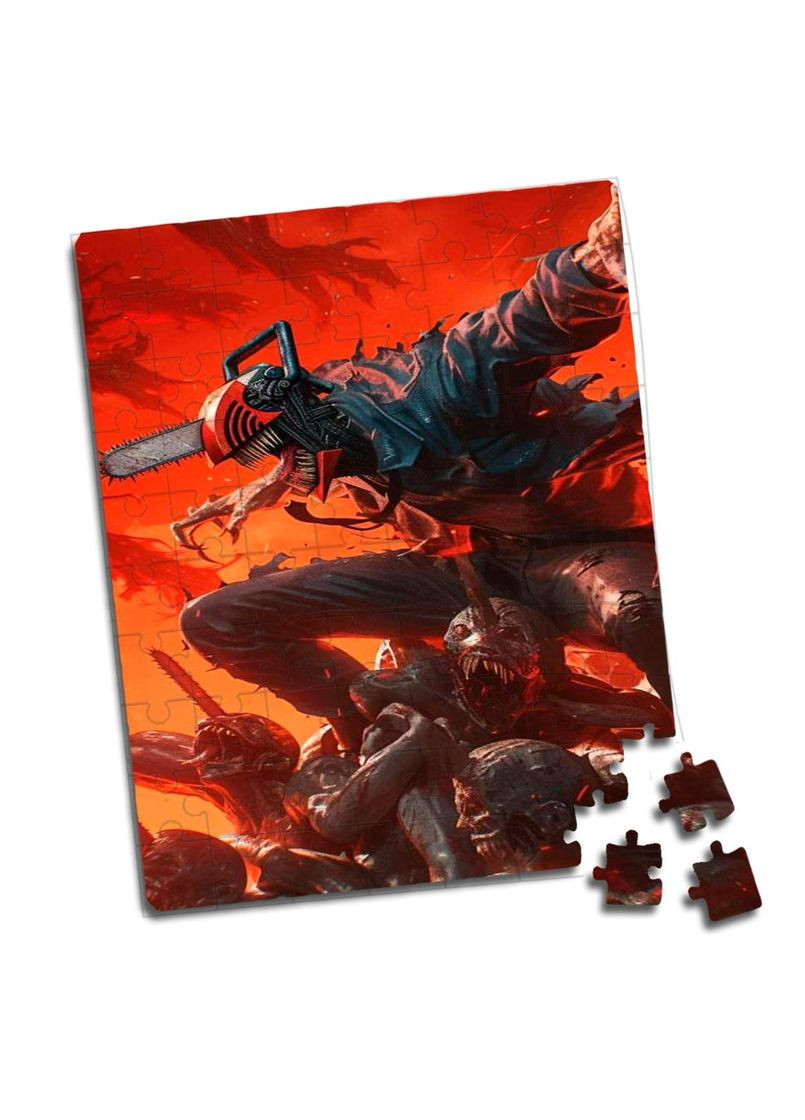 Пазл для детей и взрослых Анимация Человек бензопила #0003 80 элементов А4 No Brand (309156599)