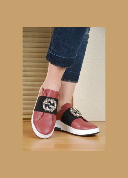 No Brand Туфлі бордовий з, — (366704565)