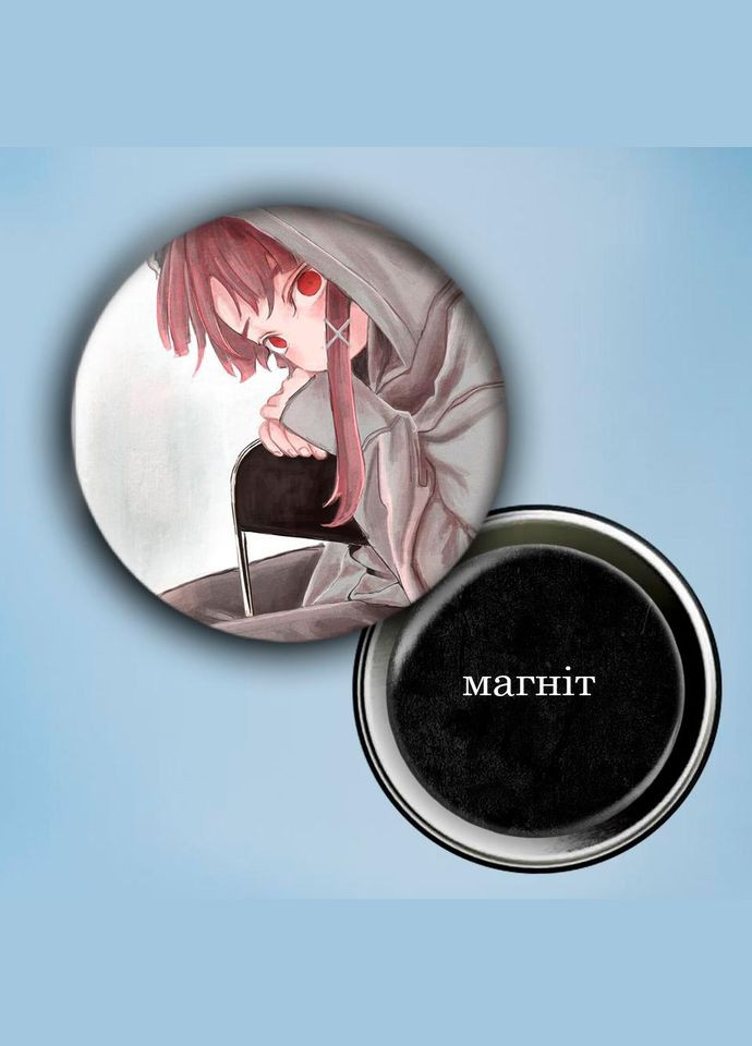 Фотомагнит (магнит на холодильник) Аниме Эксперименты Лейн #0004 56 мм черный No Brand (309153428)