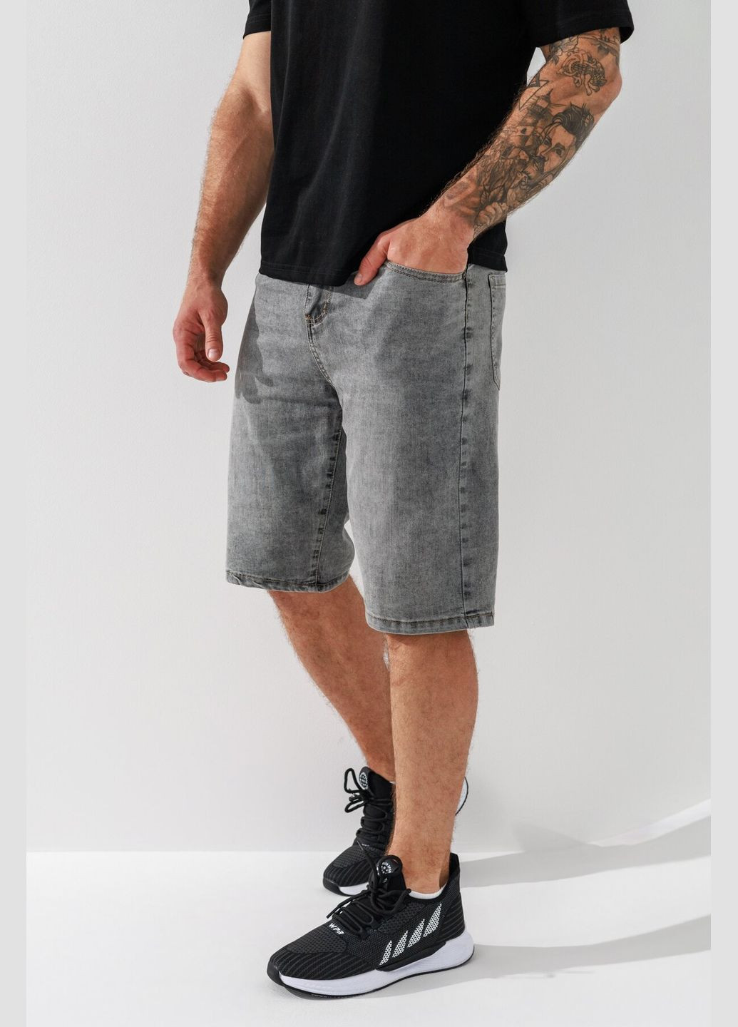 Шорты джинсовые мужские D326 Светло-серый (2000990566683S) shop (2000990566683) No Brand Шорти джинсові (298533401)