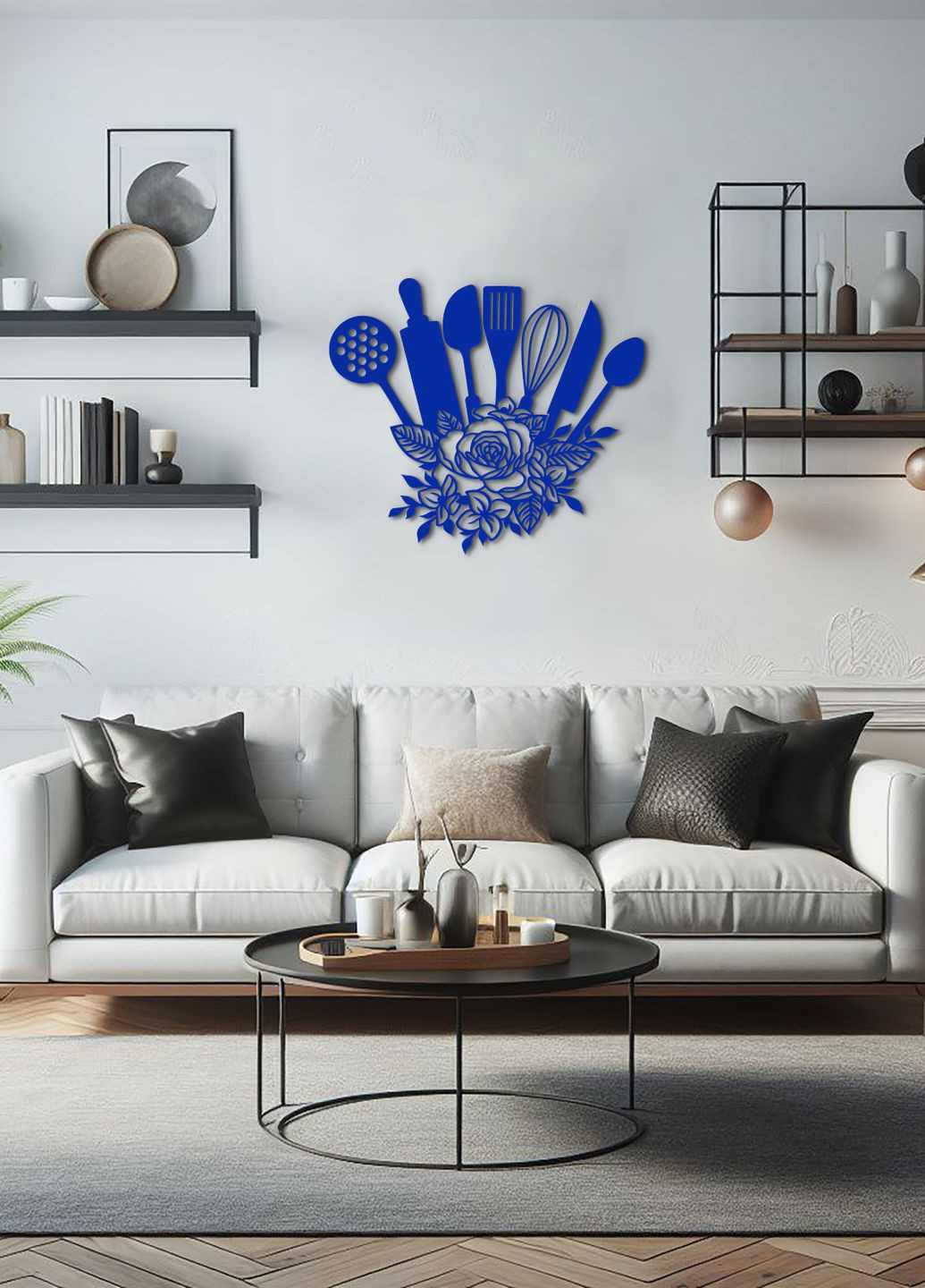 Современная картина на кухню, декор для комнаты "Набор столовых приборов", оригинальный подарок 35х40 см Woodyard (291882784)