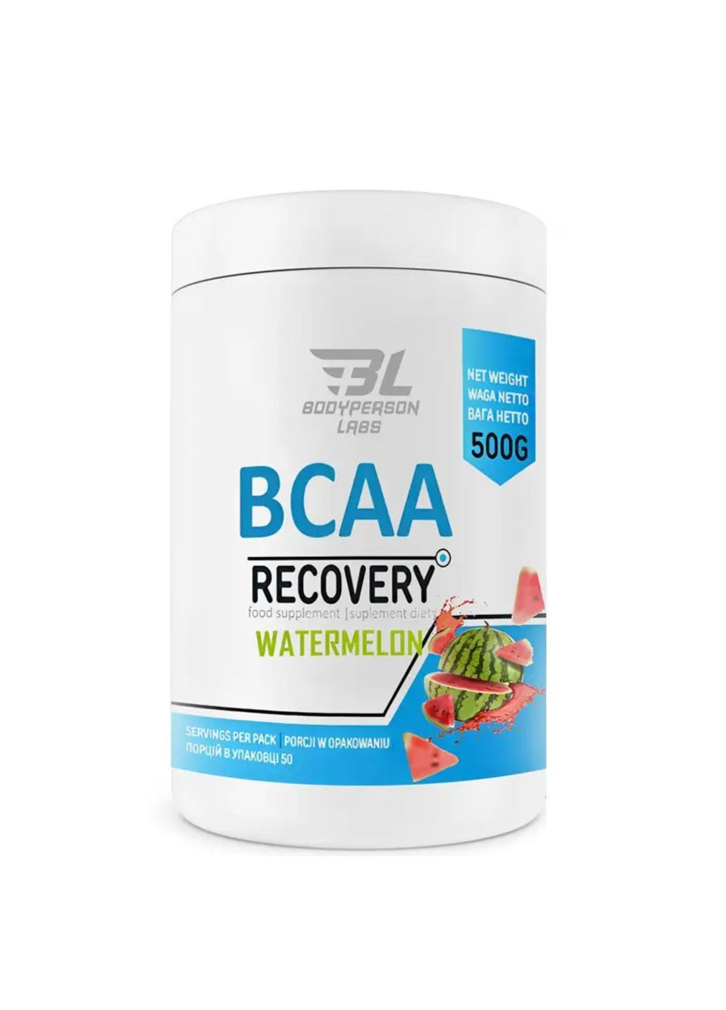BCAA Recovery - 500g Watermelon амінокислота для спортсменів Bodyperson Labs (284725599)