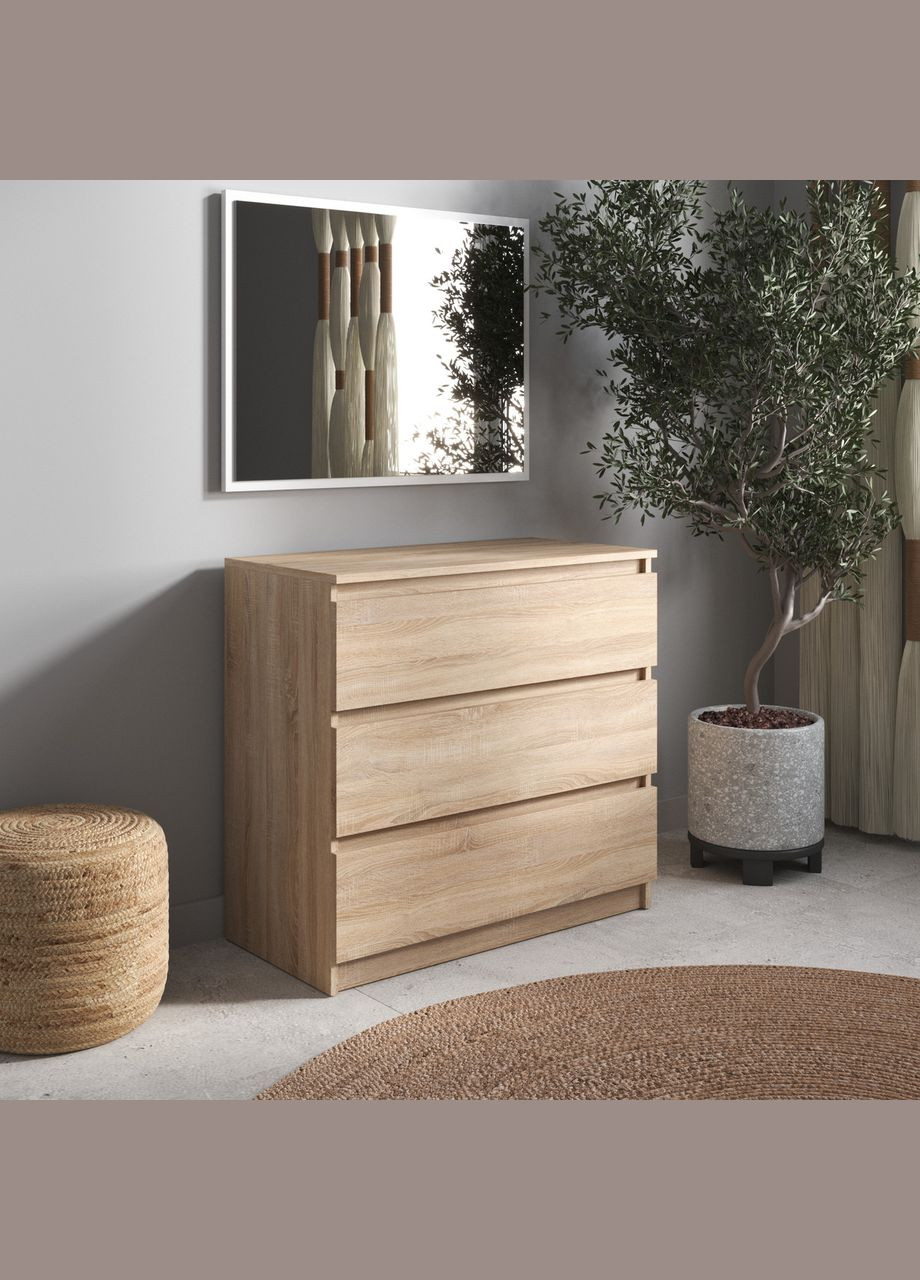 Комод на 3 выдвижных ящика c фасадами без ручек R-3 VAYS (372655505)