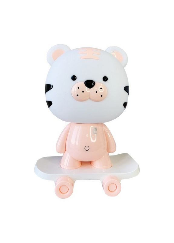 Нічник дитячий «Тигр на скейті» MGZ-1408(Pink) мережевий, живлення від USB Megazayka (366974158)