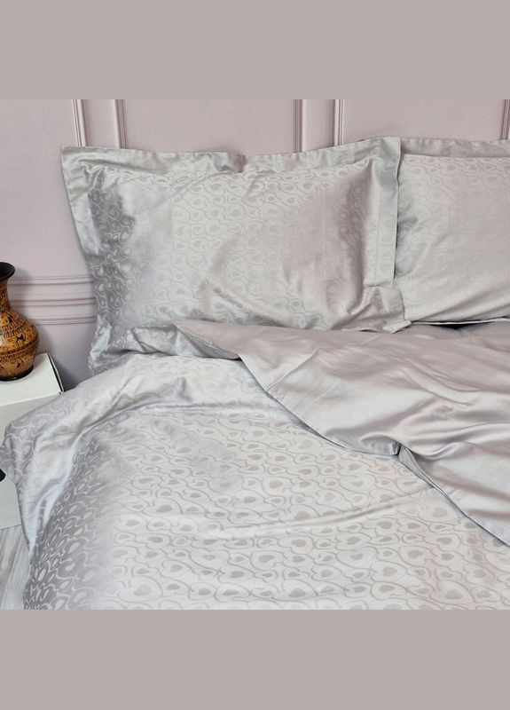 Постільна білизна HEART Platinum Сатин жакард Сімейна MERISET (306739927)