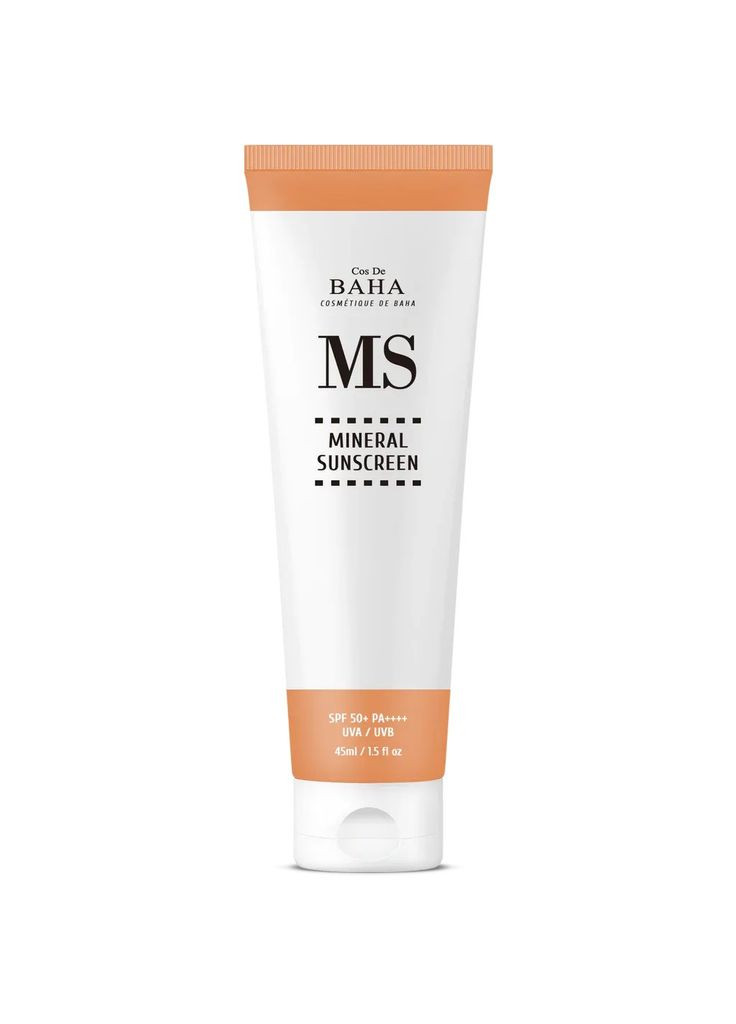 Cos De Baha Минеральный санскрин SPF 50 Mineral Sunscreen SPF 50+ PA++++ 45 мл — Крем, Южная Корея (317193052)