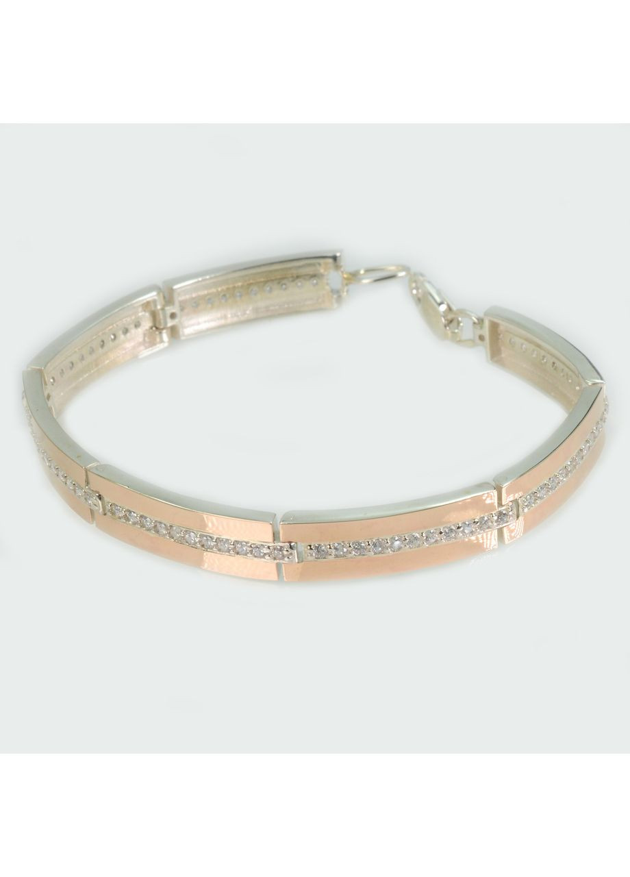 Срібний браслет з накладками з золота Silver Style (367112217)