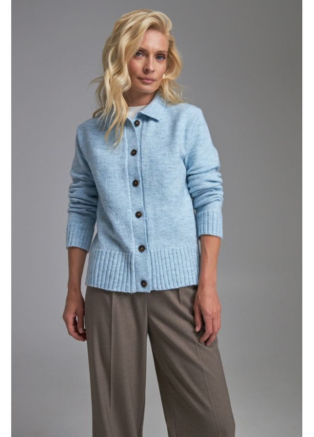 Голубой демисезонный кардиган Triko Bakh