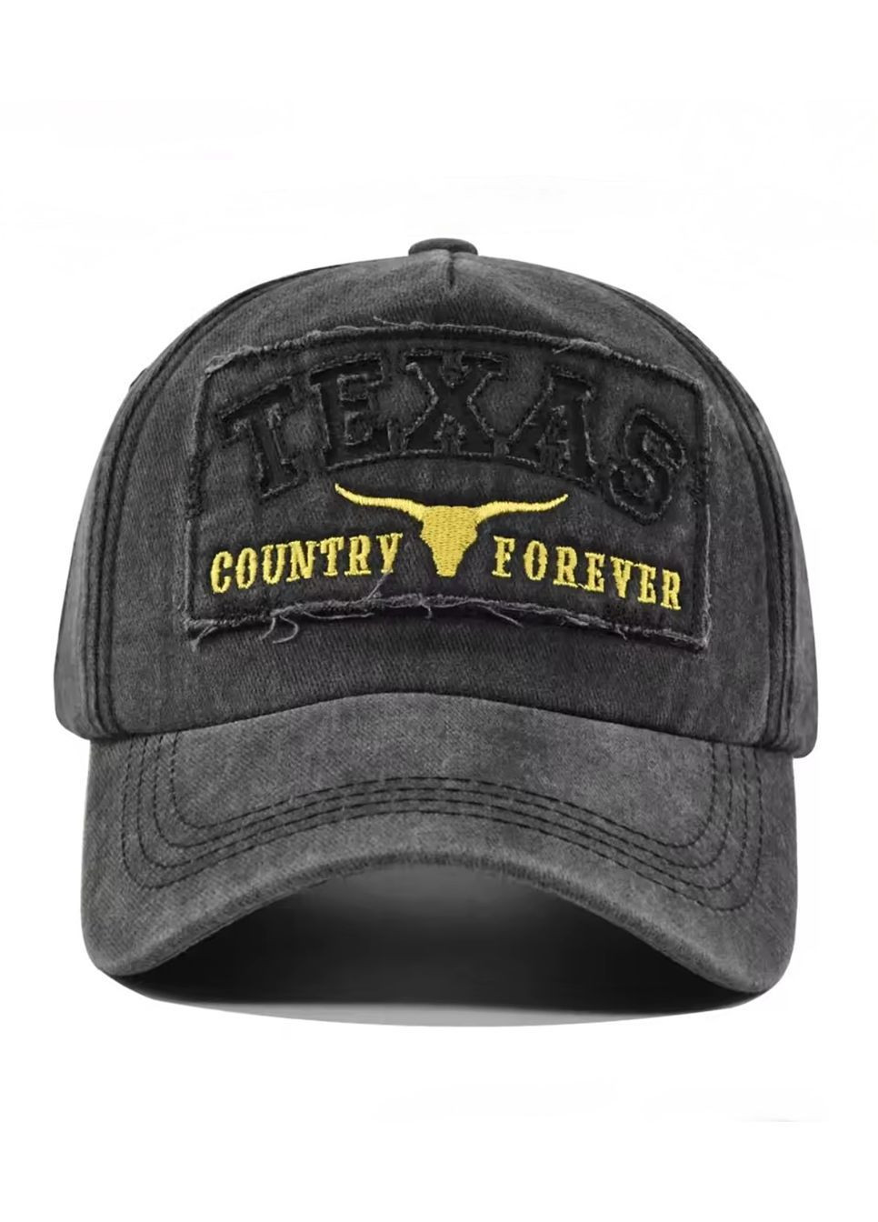 Кепка Бейсболка Варенка логотип Texas (Техас) з вигнутим козирком Чорний, Унісекс One size No Brand (362945404)