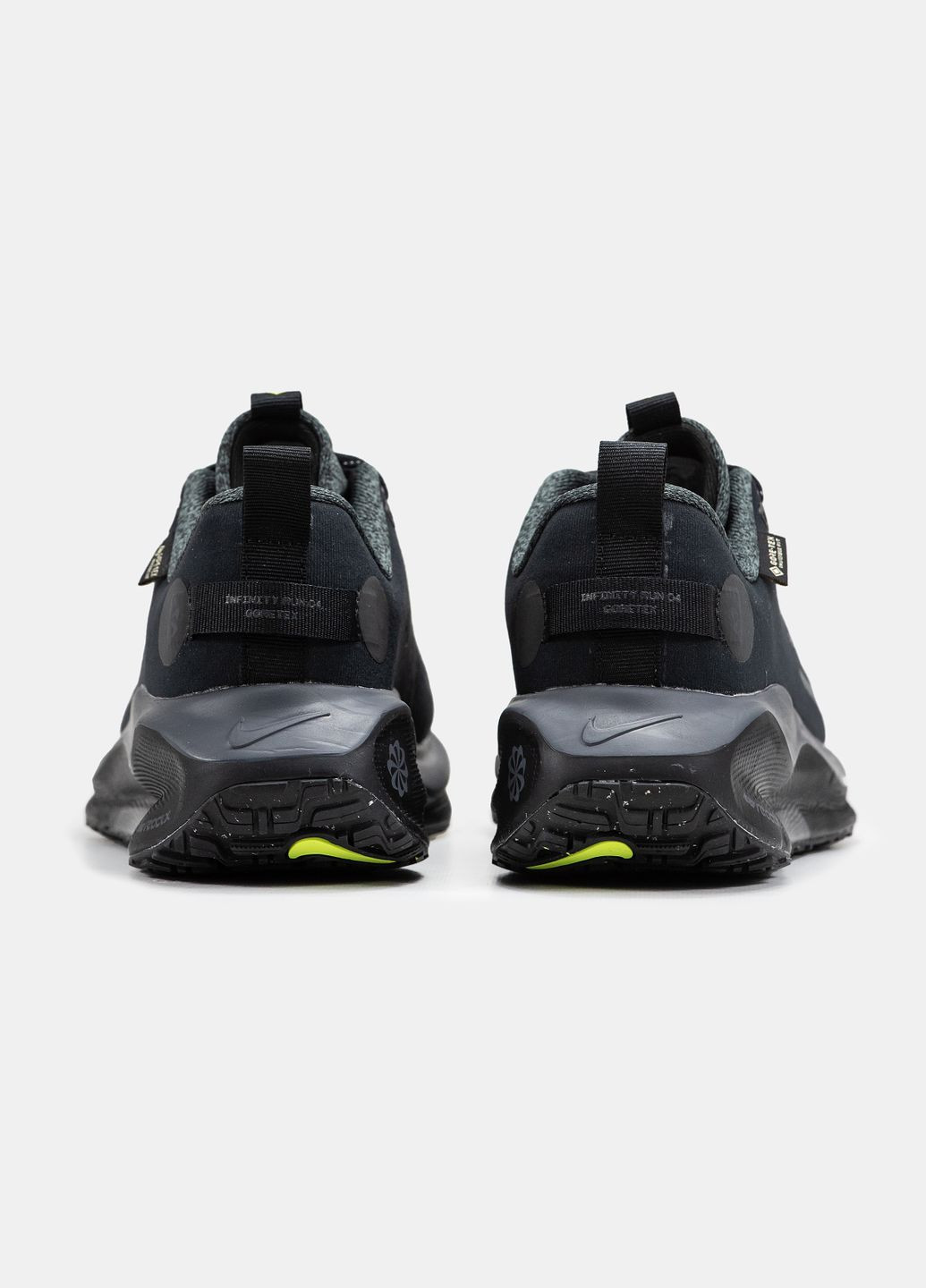 Чорні всесезон кросівки чоловічі nike react x infinity run 4 gore-tex black | найк реакт х інфініті ран 4 чорні No Brand