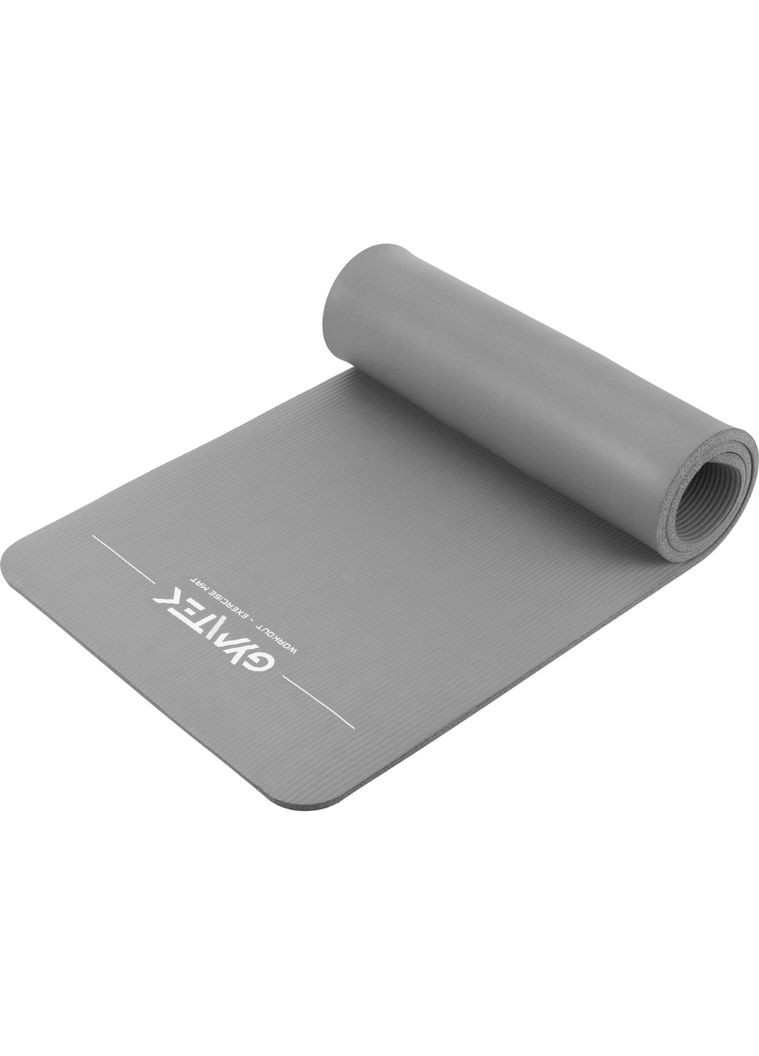 Коврик (мат) для фитнеса NBR 1,5см серый Gymtek (303126730)