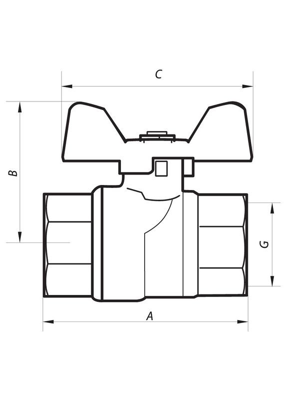 Кран шаровый 1" ГГМ (NF.711) (NF2944) NOLF (315507402)